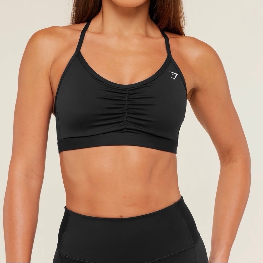 Gymshark Black Sports Bra with Crossback Straps - Picture 2 of 9